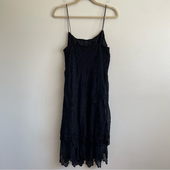 Vintage beaded whimsigoth dress asymmetric tiered fairy dark grunge witchy goth - Picture 8 of 16